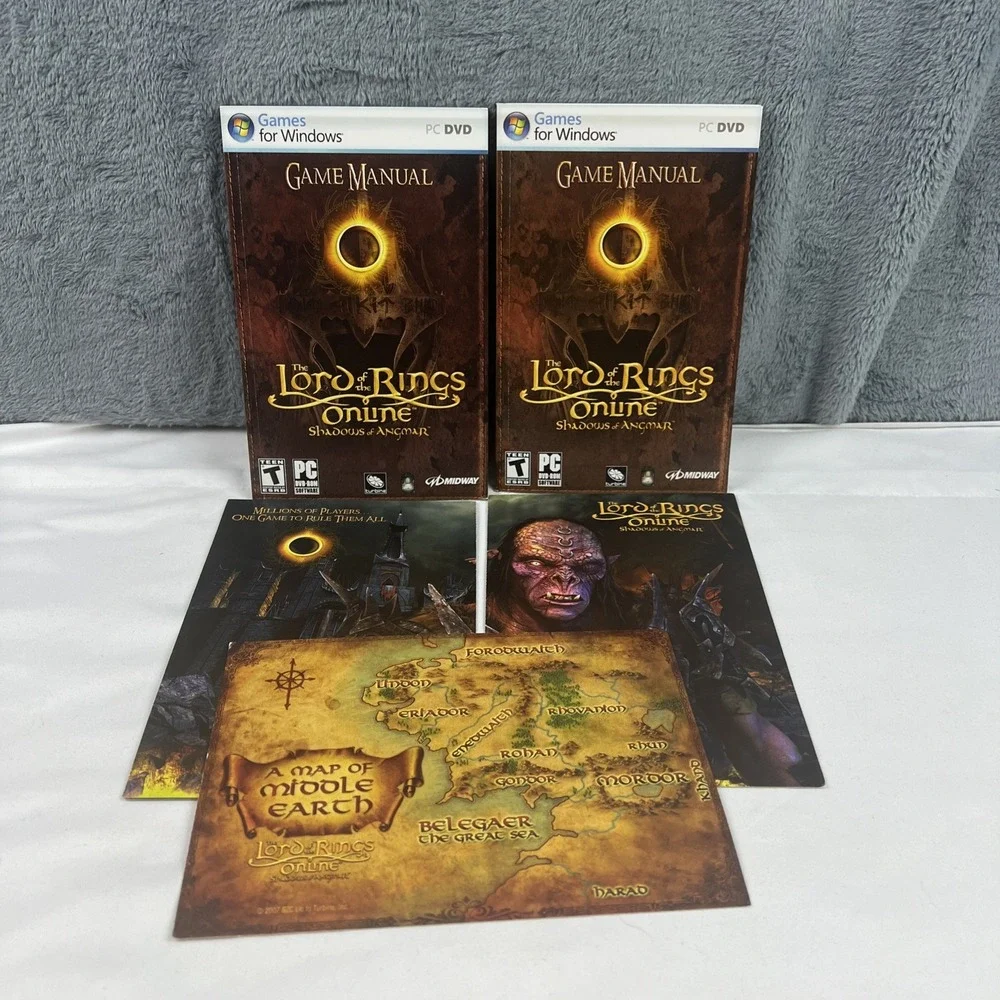 Lord of the Rings Online: Shadows of Angmar (PC, 2007) Disc 2 Only Extra Manuals